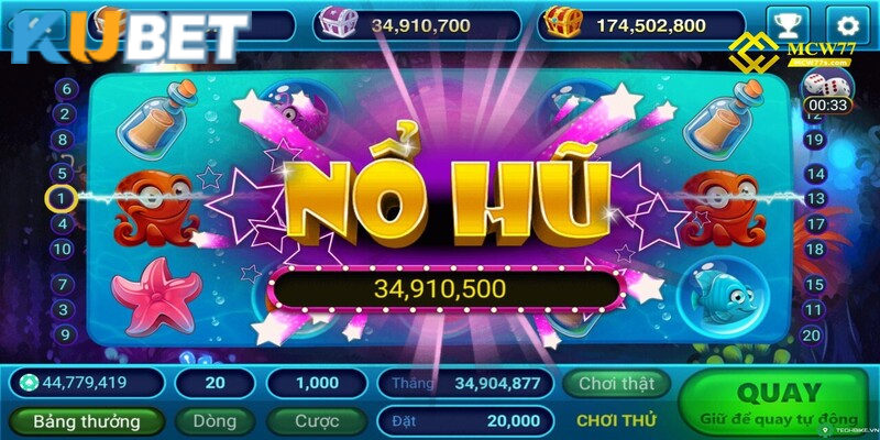 Tiền thưởng khi thắng nổ hũ casino Kubet cực cao